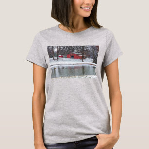 Camisa Vermelha Em T-Shirt Painterly Da Neve