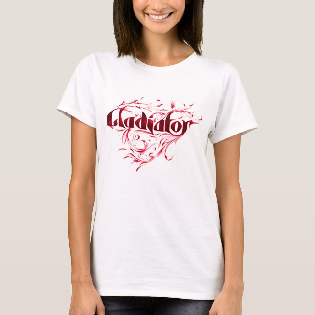 Camisa vermelha inspirada do gladiador (Frente)