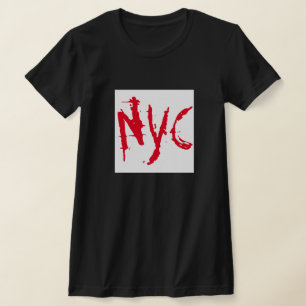 Camisa Vermelha Preta da Cidade de Nova York, Cami