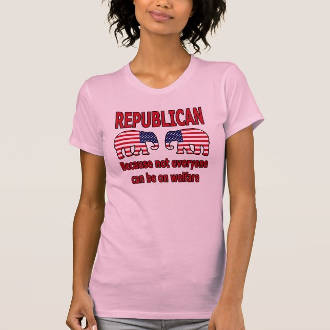 Camisa vermelha republicana do elefante (Frente)