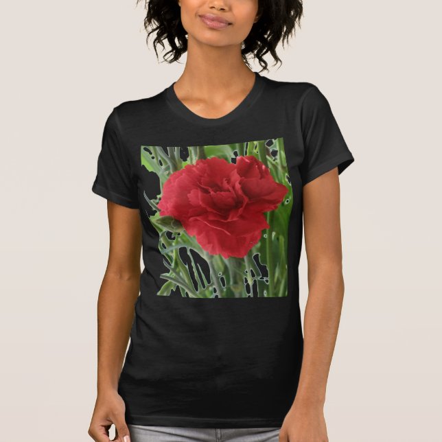 Camisa Vermelha Senhoras T Camisa (Frente)