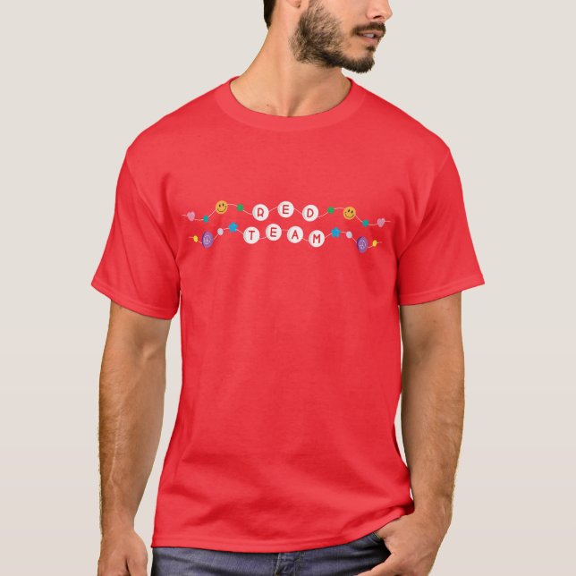Camisa Vermelho da Equipe de Guerra Cores (Frente)