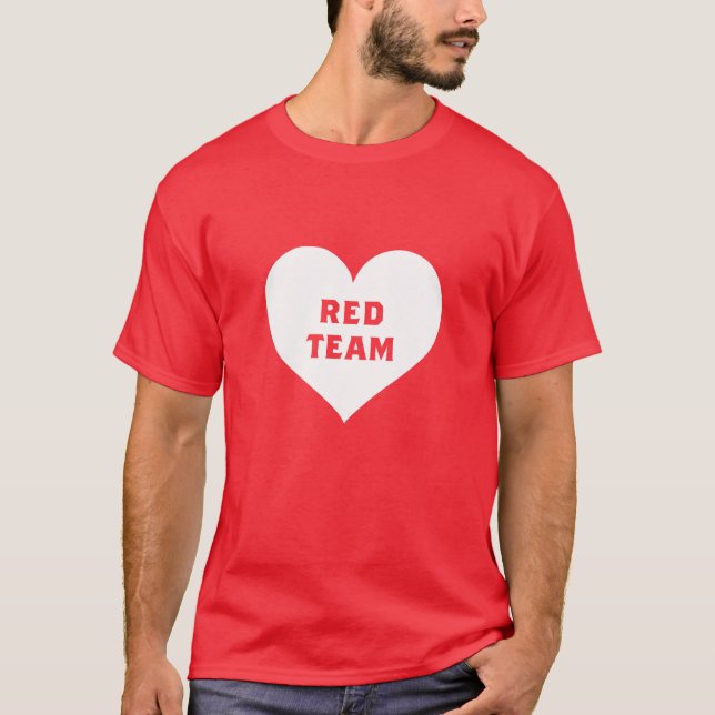 Camisa Vermelho da Equipe de Guerra Cores (Frente)
