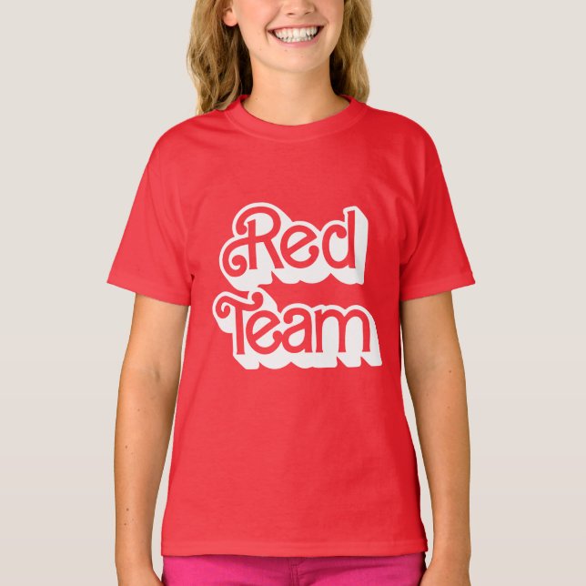 Camisa Vermelho da Equipe de Guerra Cores (Frente)