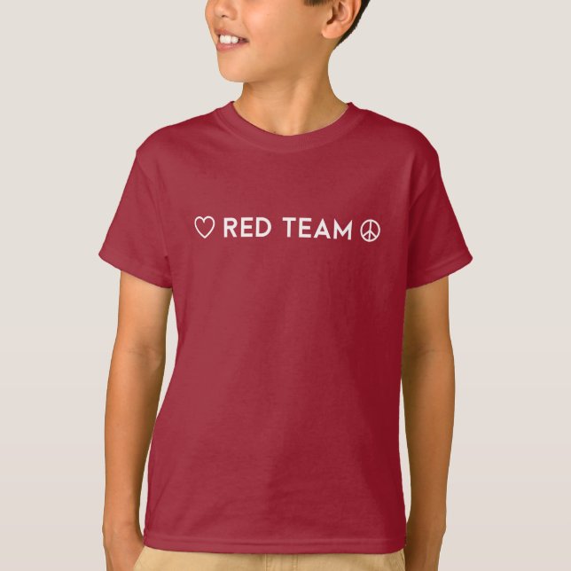 Camisa Vermelho da Equipe de Guerra Cores (Frente)
