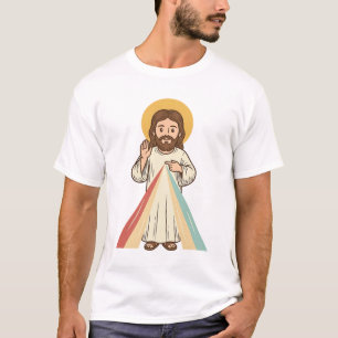 Camisa Vetorial de Bênção Religiosa Vintage Design
