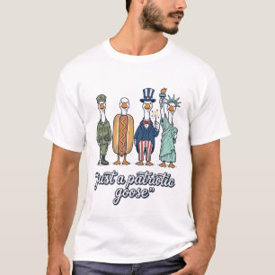 Camisa Vetorial Vintage de Ganso Patriótico_1