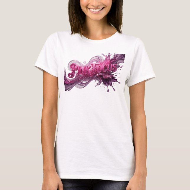 Camisa Vibrante Rosa PINK FOCUS Design (Frente)
