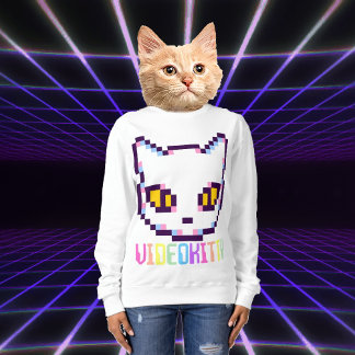 CAMISA VIDEO KITTY CAT PIXEL ART