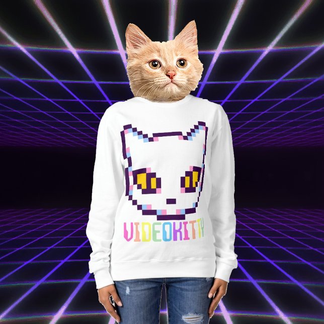 CAMISA VIDEO KITTY CAT PIXEL ART (Criador carregado)