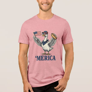 Camisa Vintage Cachorro-Quente Patriota Ganso 'Mer