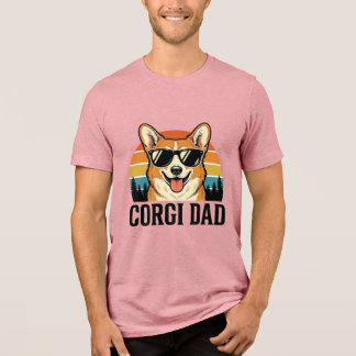 Camisa Vintage Corgi Pai Gravação Amante de Cachor