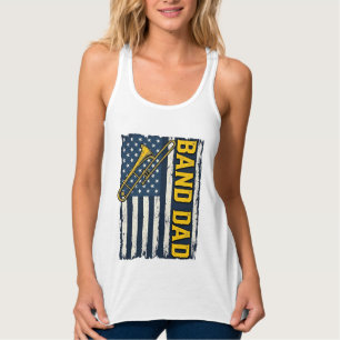 Camisa Vintage da Bandeira Americana do Trombone d