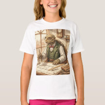 Camisa Vintage de Arte de Tartaruga Arquiteto Sábi