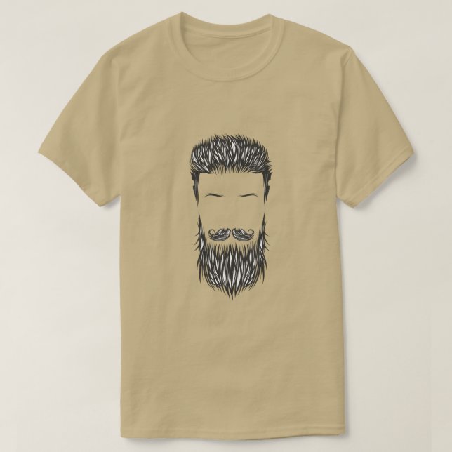 Camisa Vintage de Bigode Barba Sobrancelhas (Frente do Design)