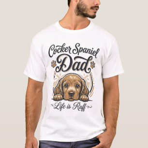 Camisa Vintage de Cachorro Cocker Spaniel Pai Vida