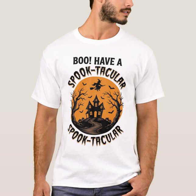 Camisa Vintage de Casa Assombrada de Halloween Esp (Frente)