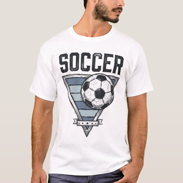 Camisa Vintage de Futebol Triângulo Insígnia Desig (Frente)