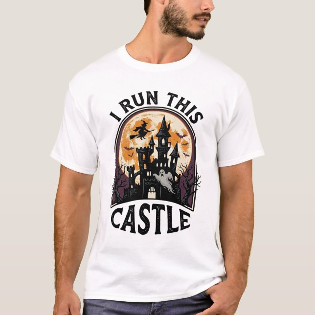 Camisa Vintage de Halloween Castelo Assombrado Bru (Frente)
