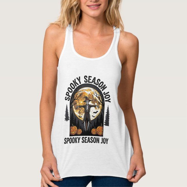 Camisa Vintage de Halloween com Arte de Espantalho (Frente)