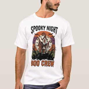 Camisa Vintage de Halloween Noite Assombrada Casa 