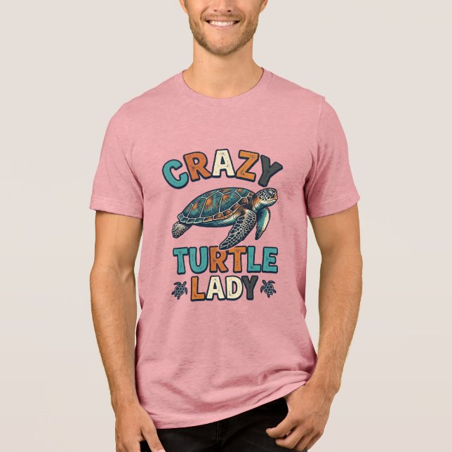 Camisa Vintage de Tartaruga Marinha Crazy Turtle L (Frente)