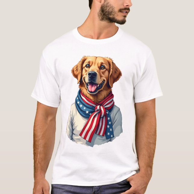 Camisa Vintage do Dia da Independência do Retrieve (Frente)