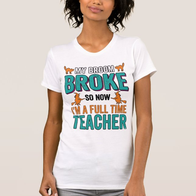 Camisa Vintage Engraçada de Halloween Professor Va (Frente)