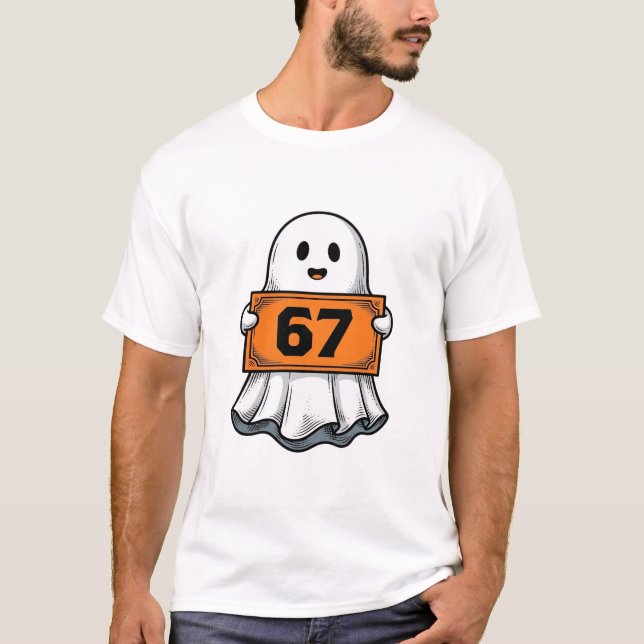 Camisa Vintage Fantasma Número 67 Design de Hallow (Frente)