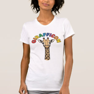 Camisa Vintage Girafa Ícone Design de Animal Fofo_