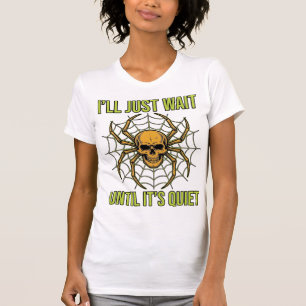 Camisa Vintage Halloween de Caveira de Aranha Engr