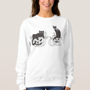 Camisa Vintage Halloween, Suéter Halloween, Gato