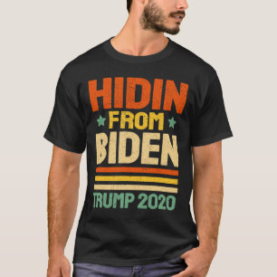 Camisa Vintage Hidin From Biden Trump 2020 Bandeir