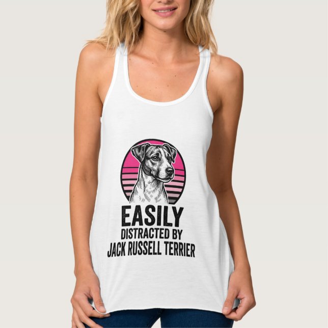 Camisa Vintage Jack Russell Terrier Facilmente Dis (Frente)