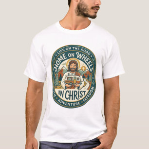 Camisa Vintage Jesus RV Camper Life Gráfico Cristã