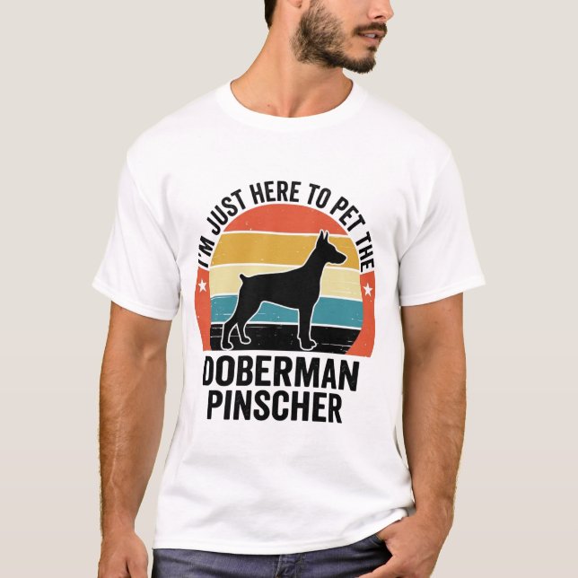 Camisa Vintage para Amantes de Doberman Pinscher (Frente)