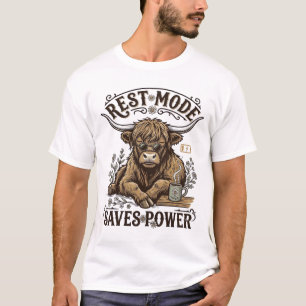 Camisa Vintage Preguiçosa de Vaca Eficiente Energe
