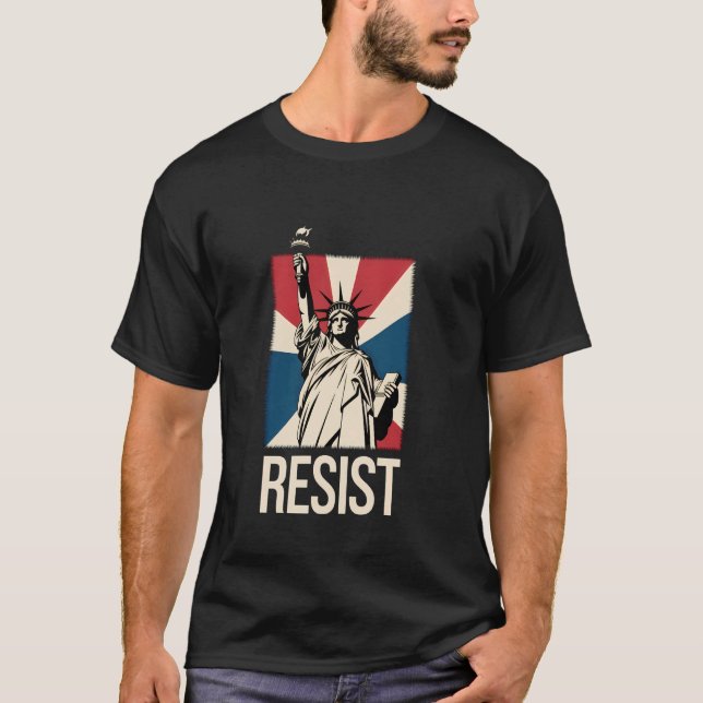 Camisa Vintage Resist Statue of Liberty Retro (Frente)