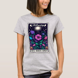 Camisa Violeta Violeta Violeta do Mês de Nasciment