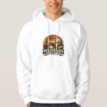 Camisa Welder Life Calor Faísca Aço Pôr do Sol Ret
