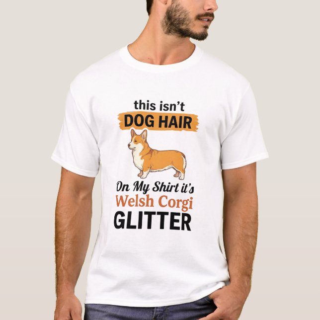 Camisa Welsh Corgi Glitter Funny Dog Lover (Frente)