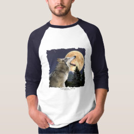 Camisa WOLF & MOON HOWLING com poema de vida selva