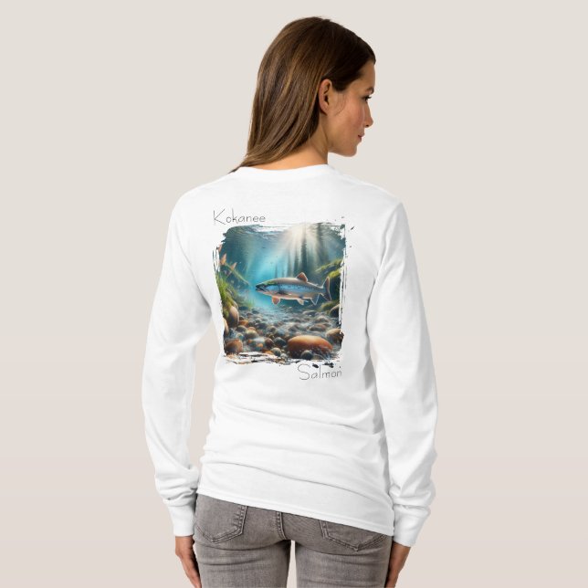Camisa Worn Calm | Kokanee Salmon Stream Tee (Parte Traseira Completa)