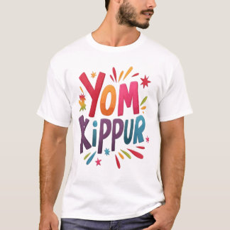 Camisa Yom Kippur 2025 - Tipografia Colorida Judai