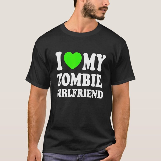 Camisa zombie - Eu adoro a minha namorada zombie - (Frente)