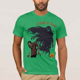 Camisa Zombie Real - Gráfico Assustador do Hallowe