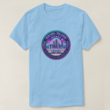 Camisas Azuis Vaporwave de Kharg Island Homes Irã
