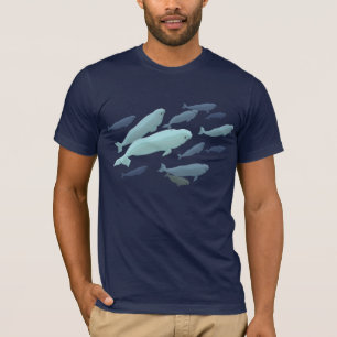 Camisas bonitos da arte da baleia do t-shirt