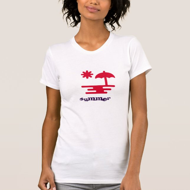 Camisas brancas do verão t para mulheres (Frente)