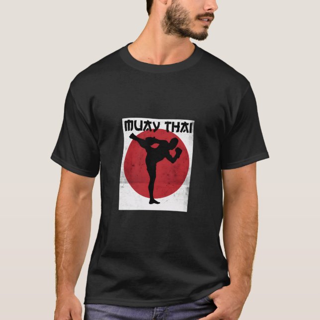 Camisas Clássicas Muay Thai Para Homens Mma Kickb (Frente)